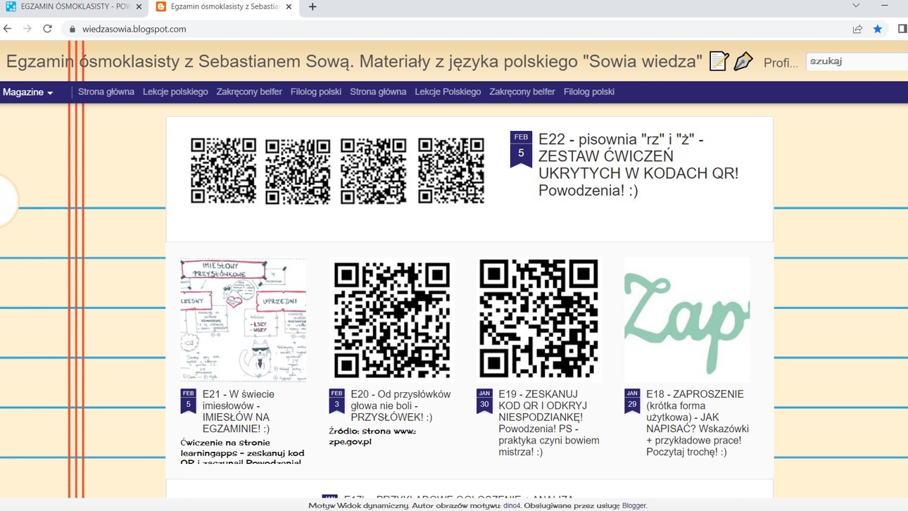 Sebastian Sowa kandydat w plebiscycie "Nauczyciel Roku klas IVVIII